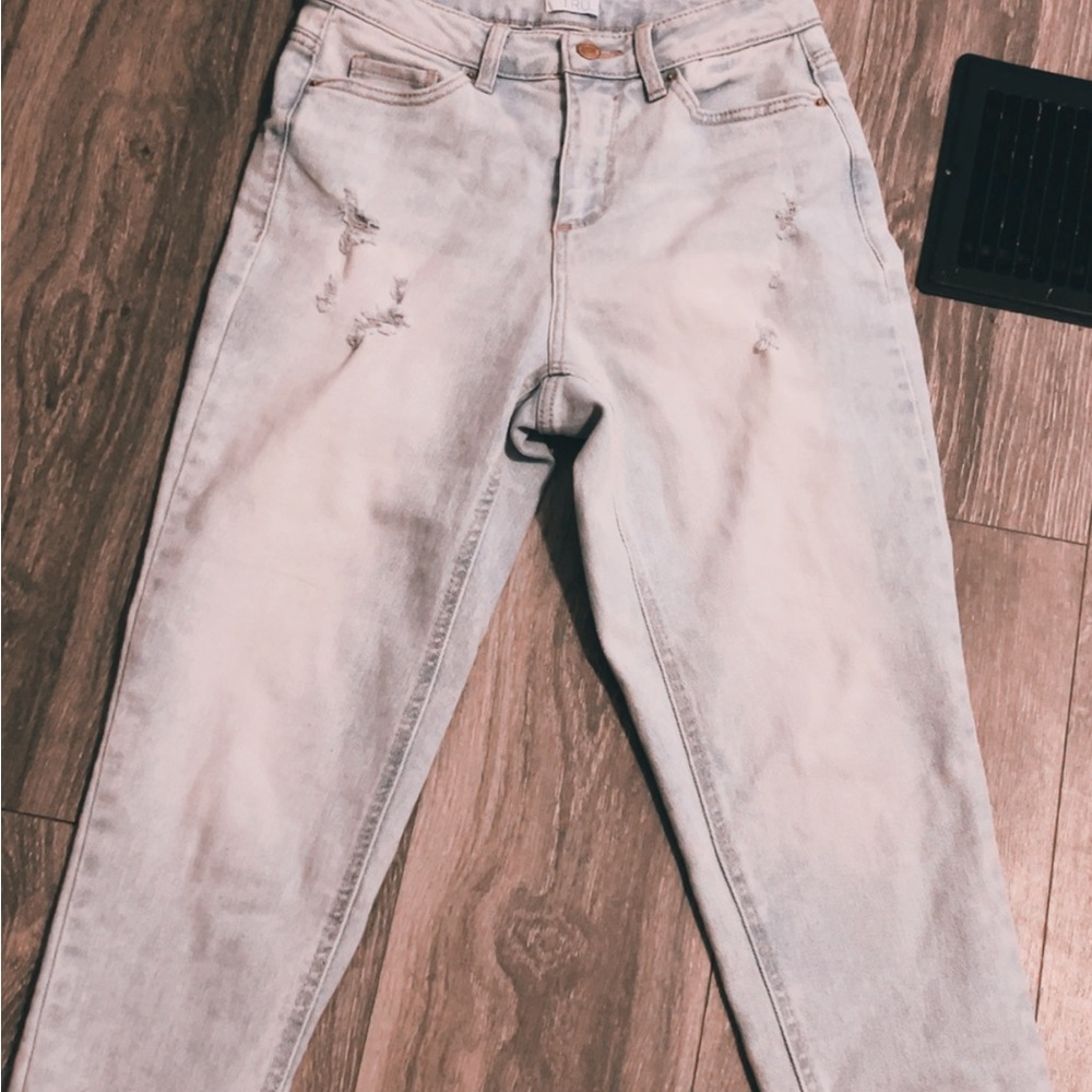 Light Blue Distressed Women Jeans